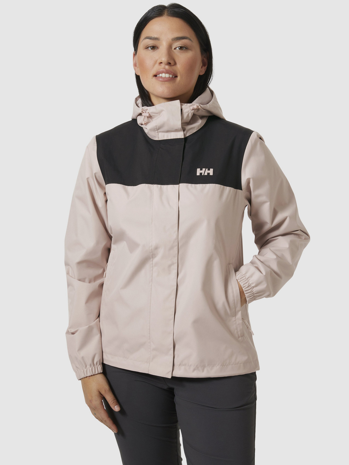 Černo-růžová dámská sportovní bunda HELLY HANSEN Vancouver Rain Jacket
