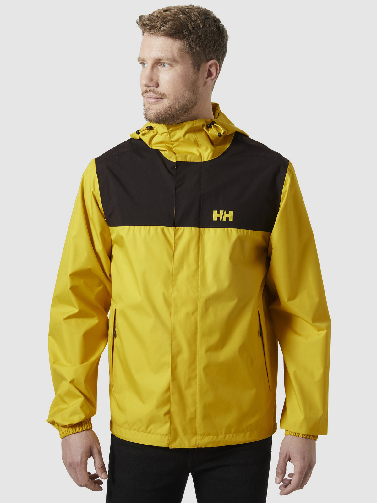 Černo-žlutá pánská sportovní bunda HELLY HANSEN Vancouver Rain Jacket
