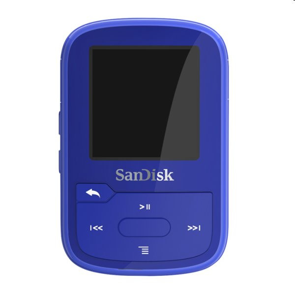 Přehrávač SanDisk MP3 Clip Sport Plus 32 GB, modrý, použitý, záruka 12 měsíců