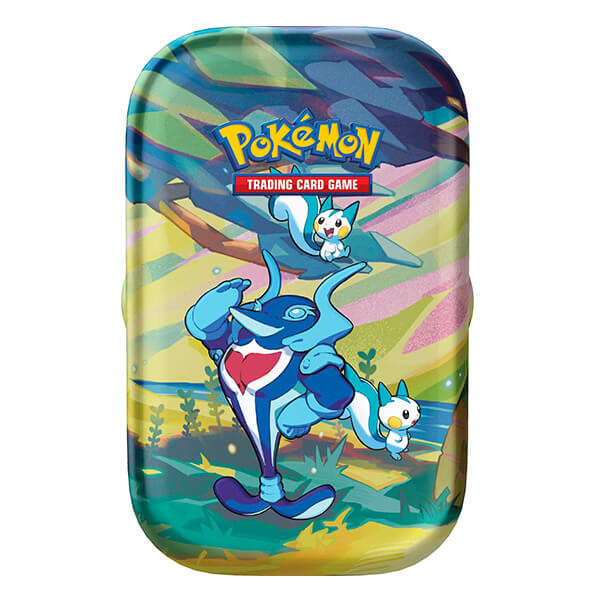 Pokémon Vibrant Paldea Mini Tin - Espathra a Ampharos (plechovka se 2 balíčky)