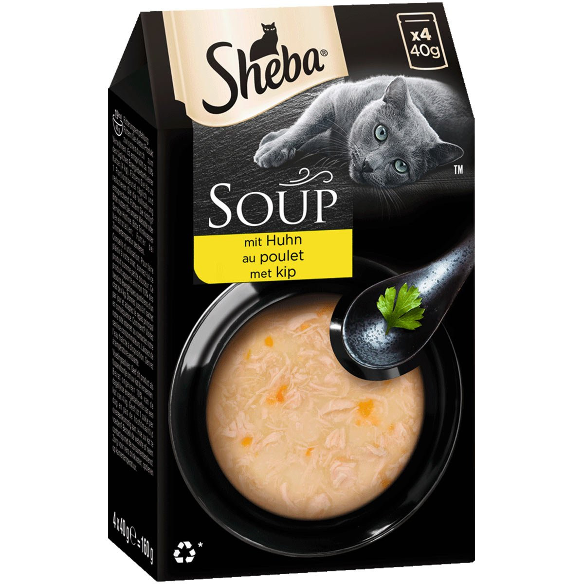 Výhodné balení Multipack Sheba Classic Soup 40 x 40 g - Bílé ryby