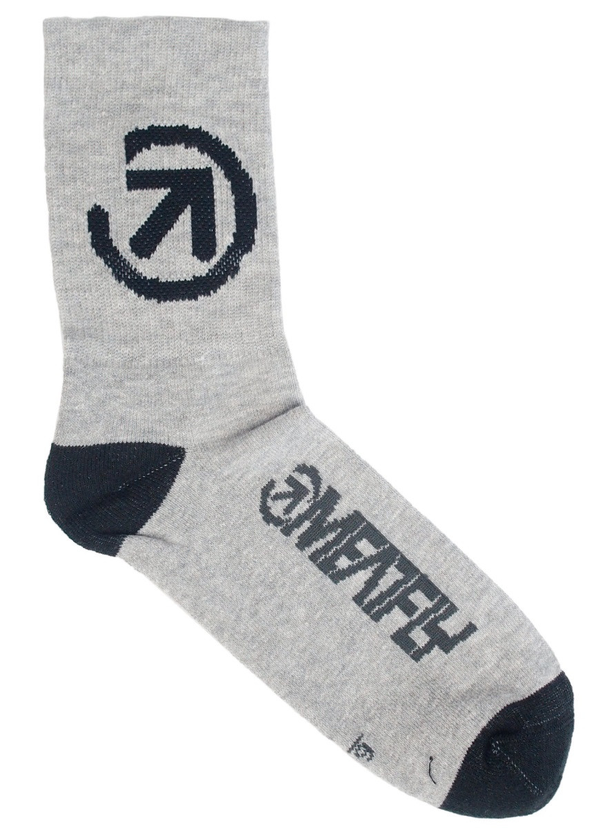 Unsiex ponožky meatfly long bike šedá s
