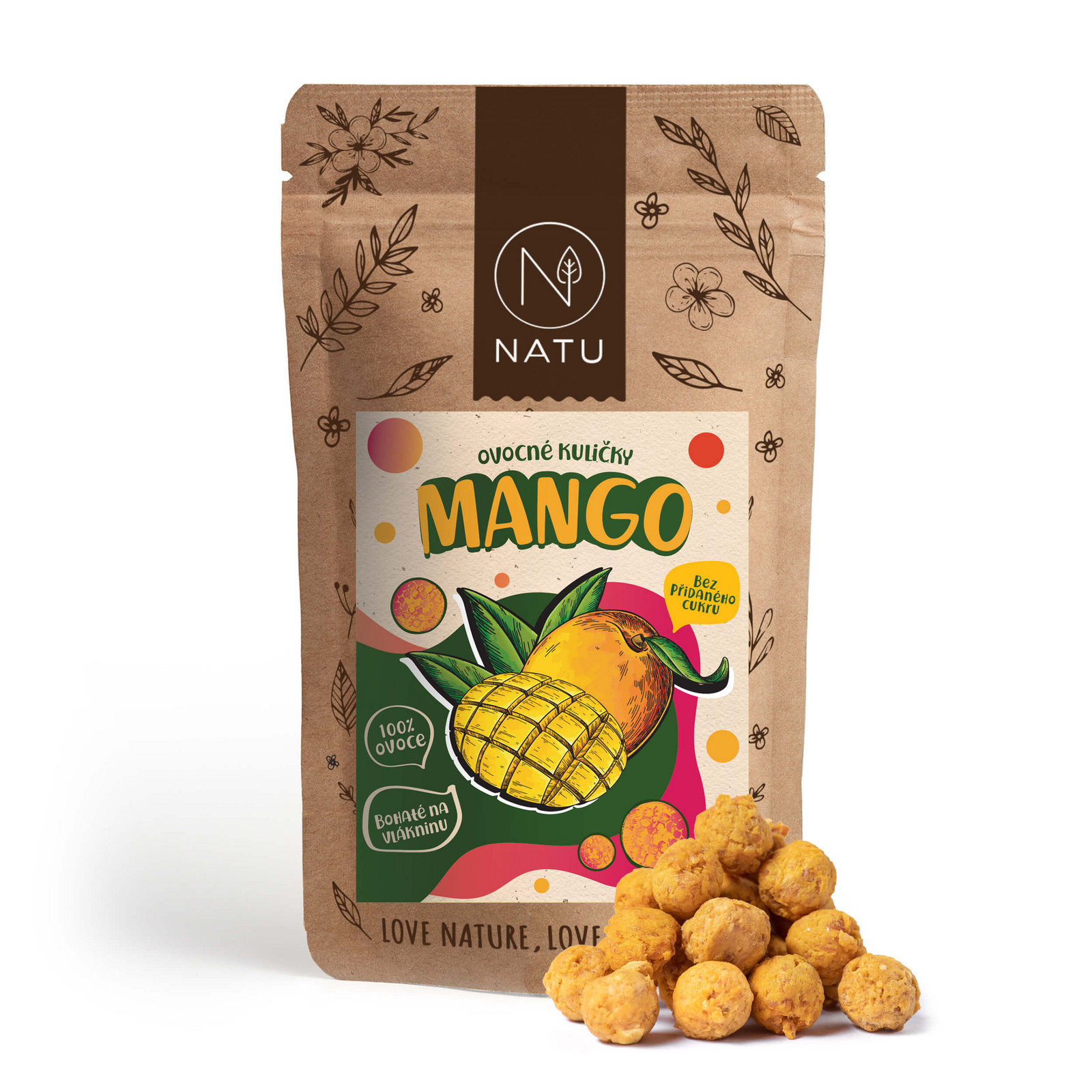 NATU Ovocné kuličky mangové 90g