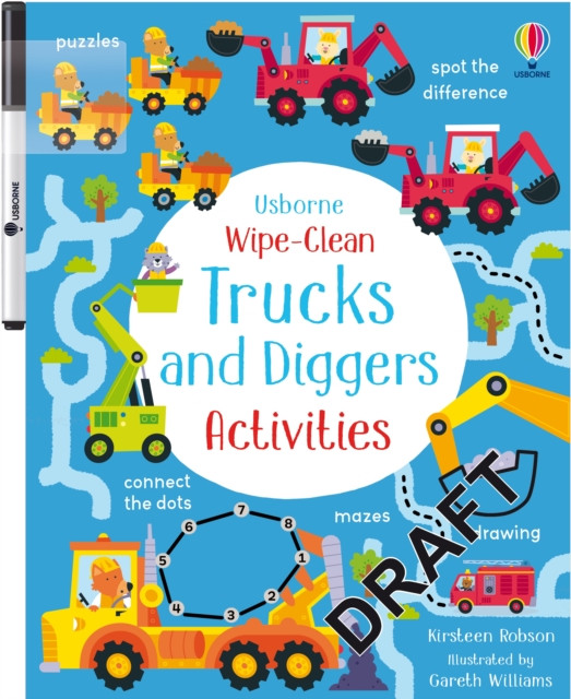 Wipe-Clean Trucks and Diggers Activities (Robson Kirsteen)(Paperback / softback)
