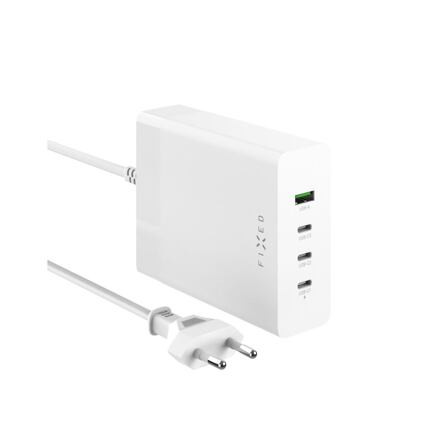 FIXED Charging Station 3xUSB-C/1xUSB, GaN, PD 3.0 support, 200W, white FIXCG200-3C1A-WH