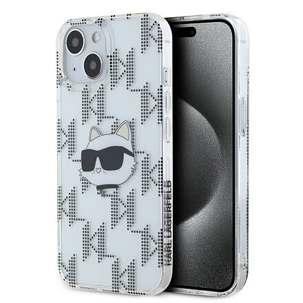 Karl Lagerfeld IML Electroplated Choupette Head Zadní Kryt pro iPhone 15 Transparent KLHCP15SHKLPCHT