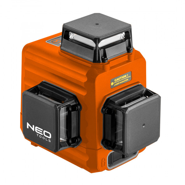 3D laser, 360 stupňů, 15 m, červený, magnetický držák - NEO tools 75-104