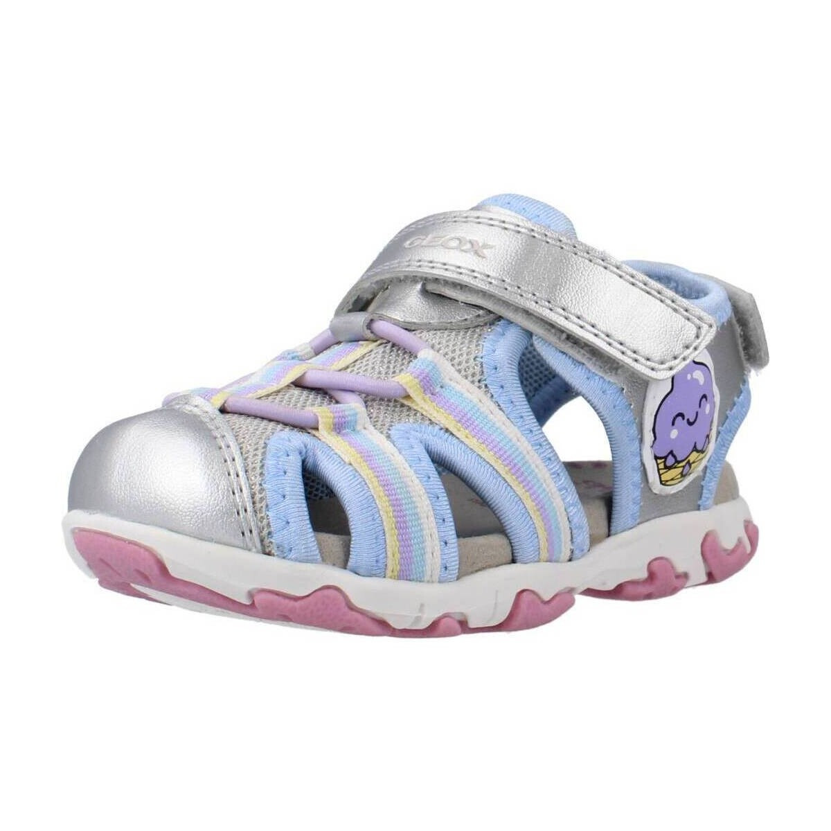 Geox  B SANDAL FLAFFEE GIR  Šedá