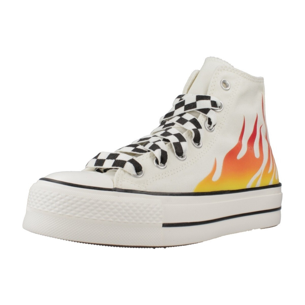 Converse  CHUCK TAYLOR ALL STAR LIFT PLATFORM FLAMES  Bílá