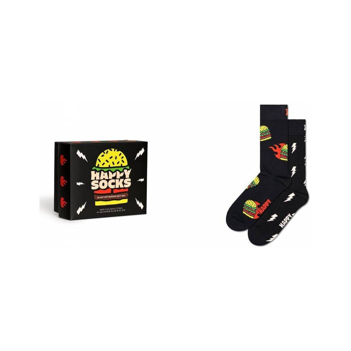 Happy socks  2-PACK BLAST OFF BURGER SOC  ruznobarevne