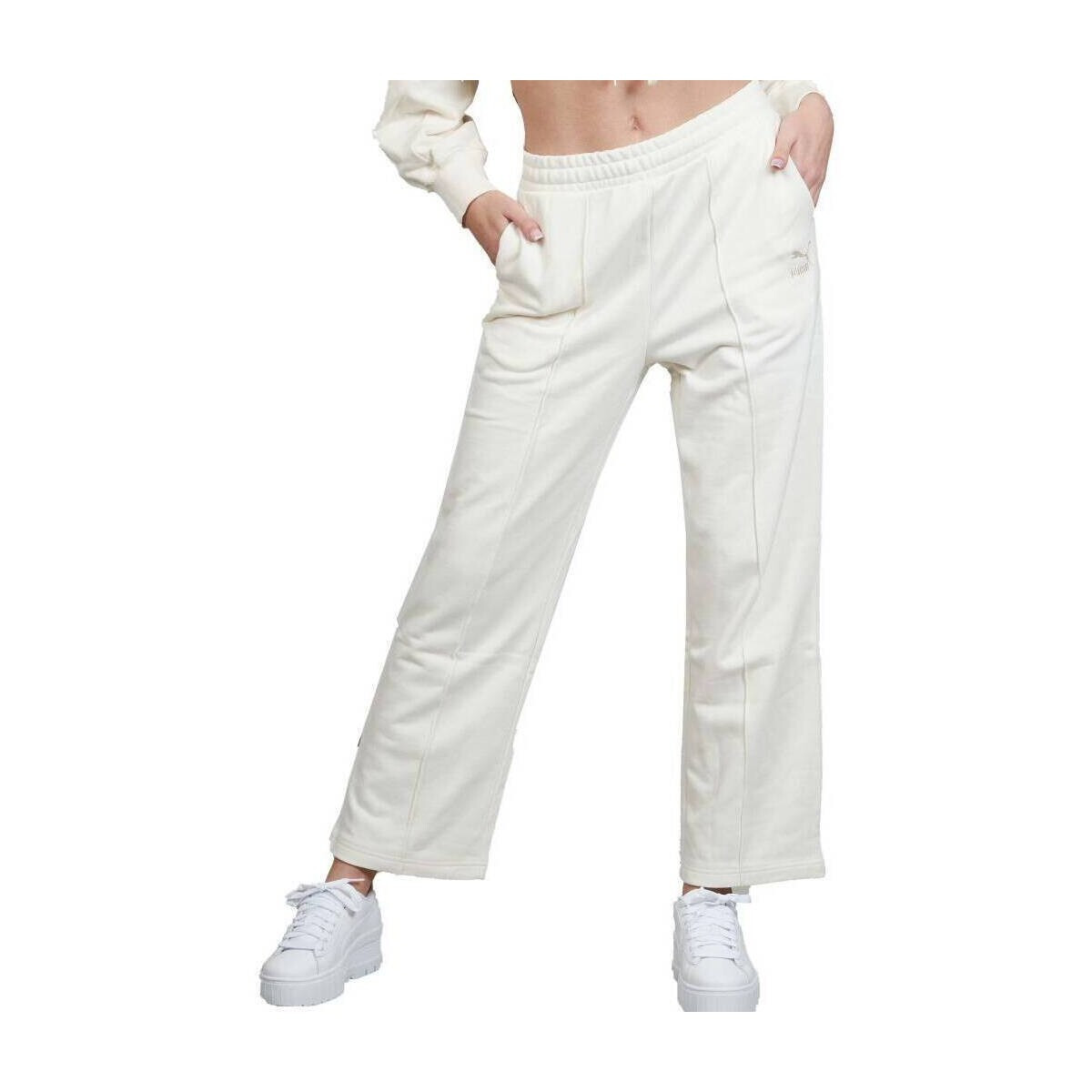 Puma  PANTALONES CLASSICS STRAIGHT SWEATPAN  Bílá