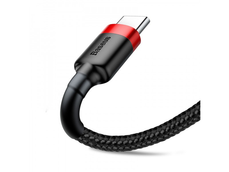 Datový kabel Baseus Cafule Cable USB for Type-C 2A 3m, červená-černá