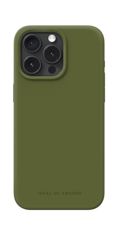 Silikonový ochranný kryt iDeal Of Sweden pro Apple iPhone 15 Pro Max, khaki