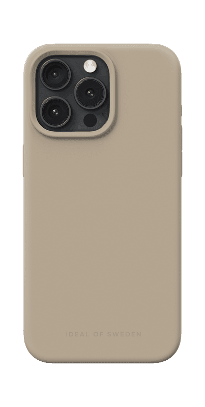 Silikonový ochranný kryt iDeal Of Sweden pro Apple iPhone 15 Pro Max, beige