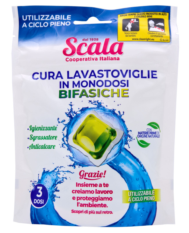 SCALA CURA LAVASTOVIGLIE IN MONODOSI 3 x 25 g tablety na čištění myčky - SCALA