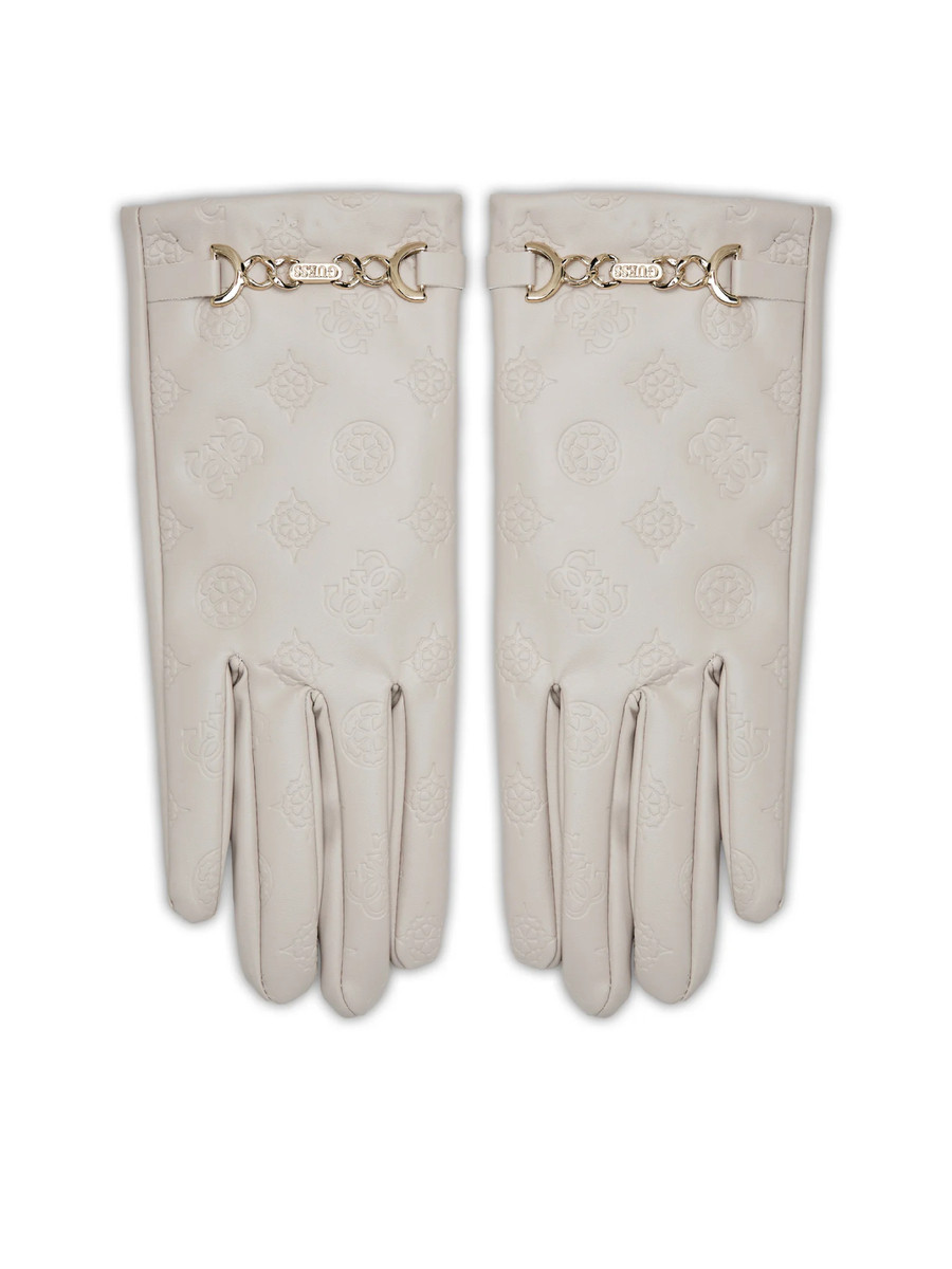 Guess dámské krémové rukavice - L (TAU)