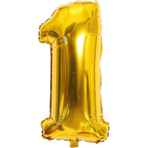Fóliový balónek číslo jedna zlatý 102cm - Cakesicq