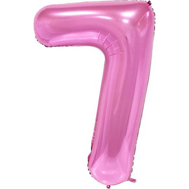 Fóliový balónek číslo sedm růžový 102cm - Cakesicq