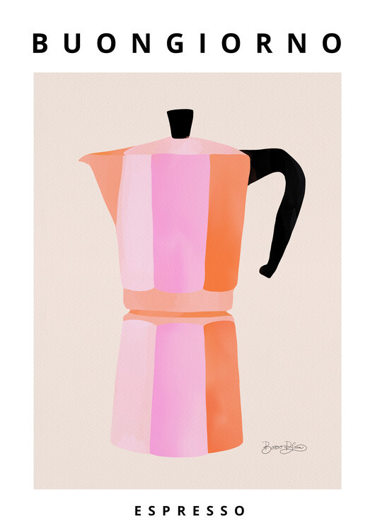 Baroo Bloom Ilustrace Buongiorno Espresso, Baroo Bloom, 30x40 cm