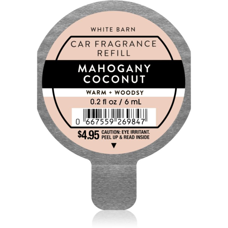 Bath & Body Works Mahogany Coconut vůně do auta náhradní náplň 6 ml