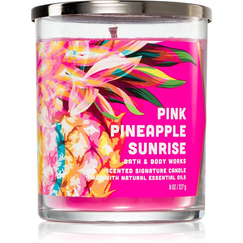 Bath & Body Works Pink Pineapple Sunrise vonná svíčka 227 g