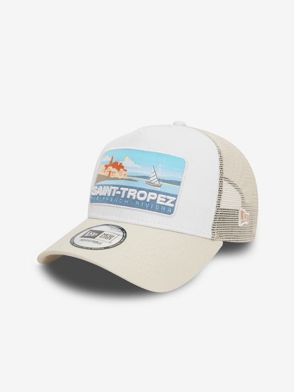 New Era Saint Tropez 9Forty Trucker Kšiltovka Béžová