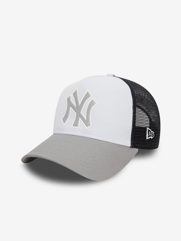 New Era New York Yankees MLB Logo A-Frame Trucker Kšiltovka Šedá