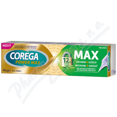 Corega Power Max Upevnění+svěžest fixační krém 40 g