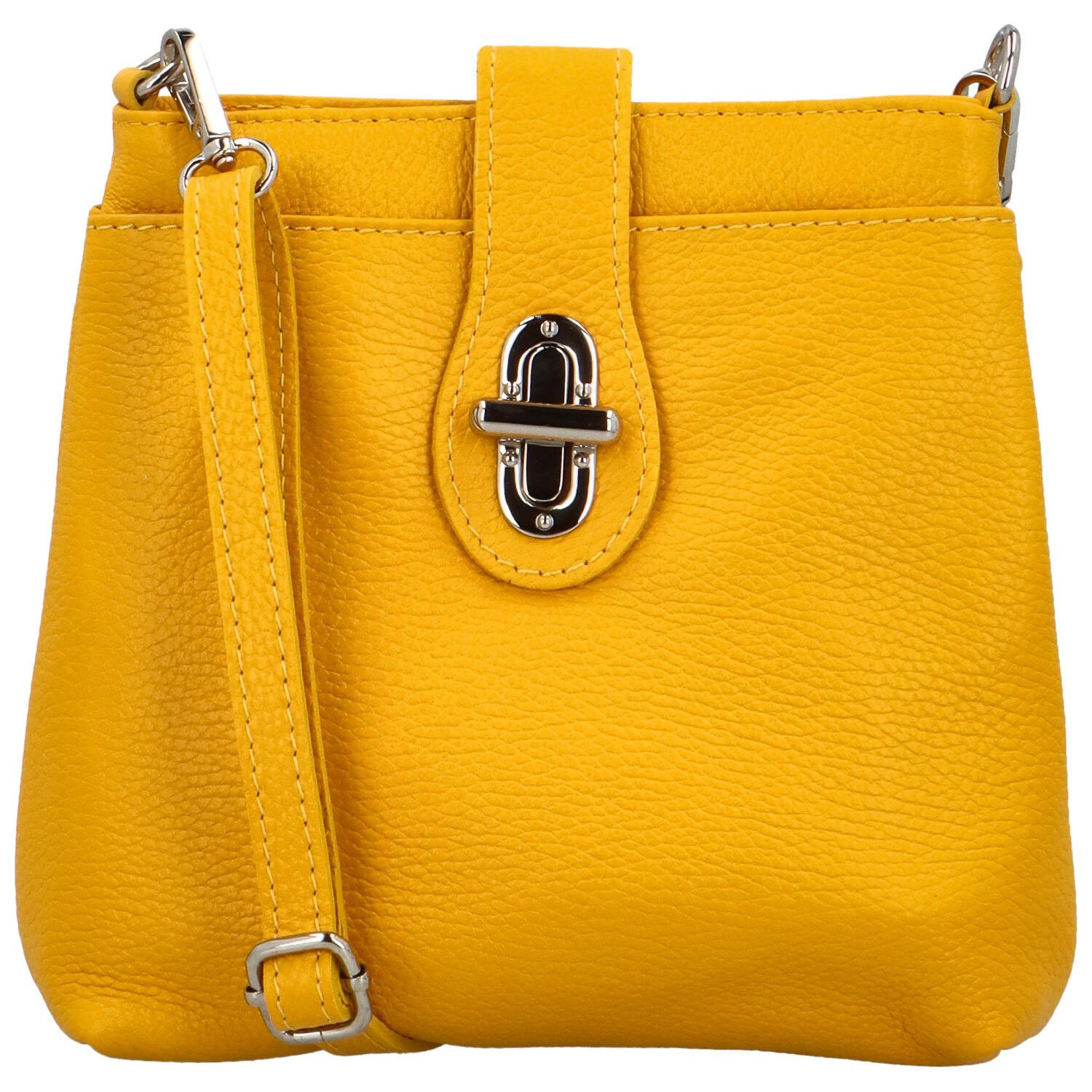 Dámská kožená crossbody kabelka bílá - Delami Vera Pelle Laira bílá