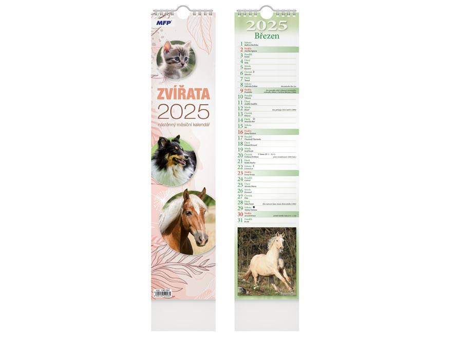 MFP 1061591 Kalendář 2025 vázankový Zvířata