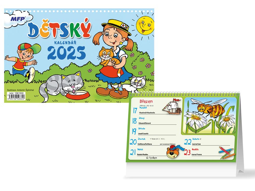 MFP 1061550 Kalendář 2025 stolní Dětský