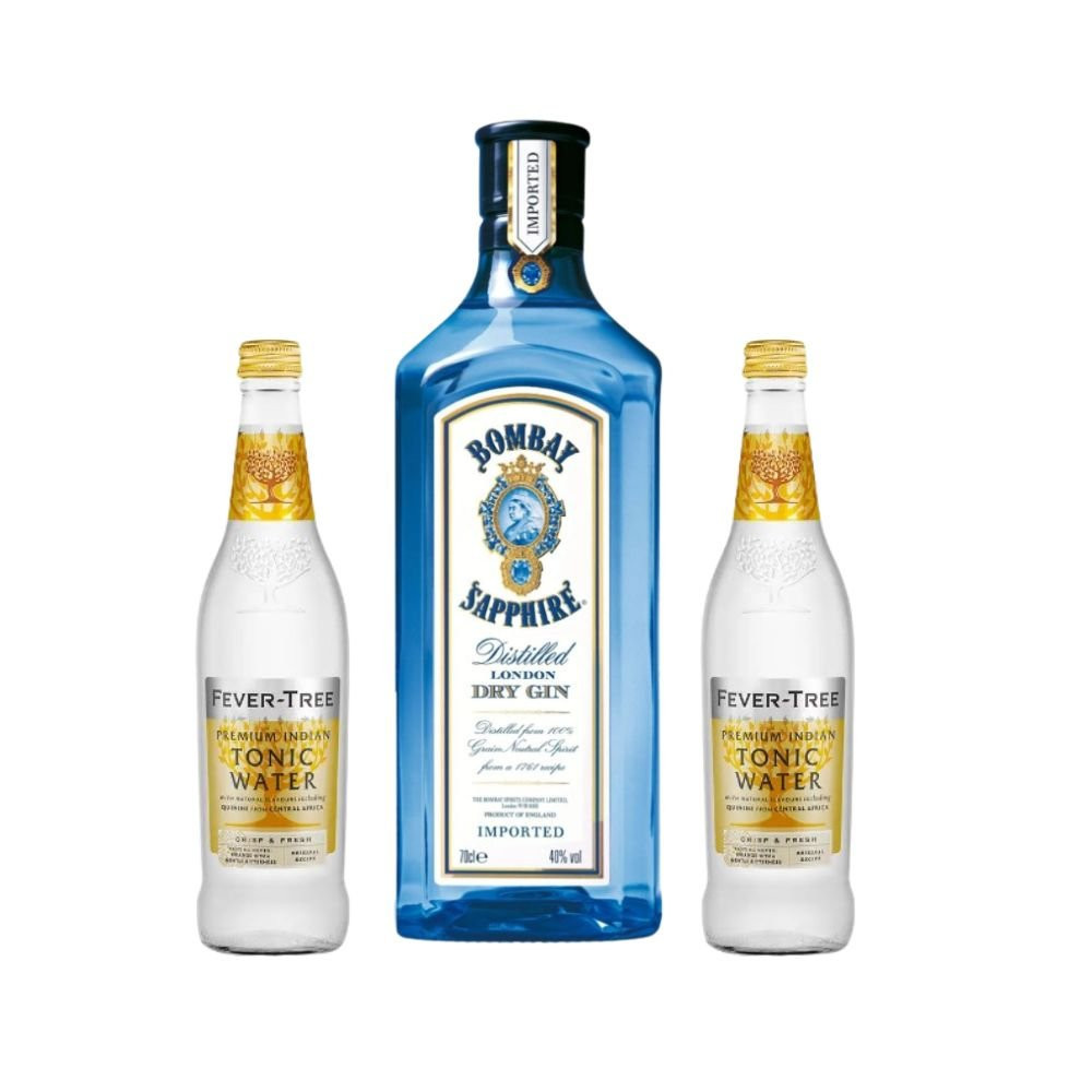 Párty set Bombay 0,7l 40% + 2x Fever Tree Indian Tonic Water 0,5l