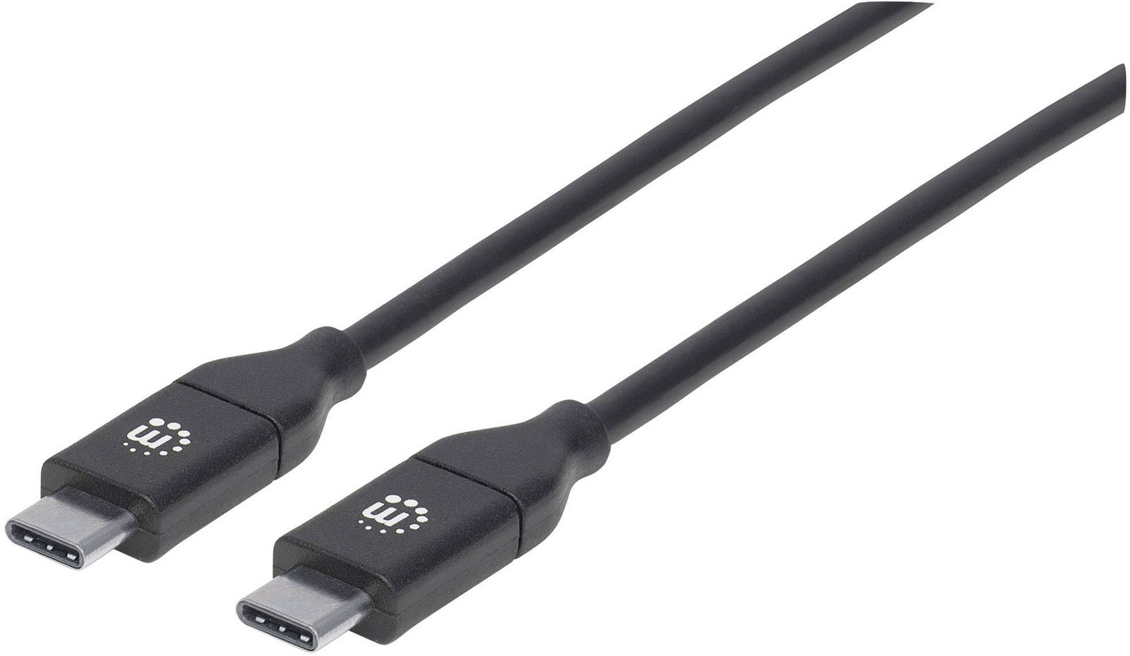 Manhattan USB kabel USB 2.0 USB-C ® zástrčka, USB-C ® zástrčka 2.00 m černá 355247