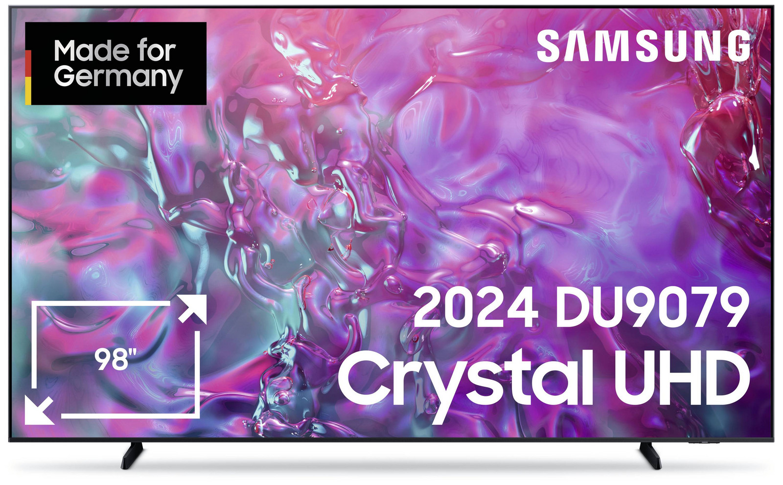 Samsung GU98DU9079UXZG Crystal UHD 4K LED TV 249 cm 98 palec Energetická třída (EEK2021) F (A - G) CI plus , DVB-C, DVB-T2, WLAN, UHD, Smart TV černá