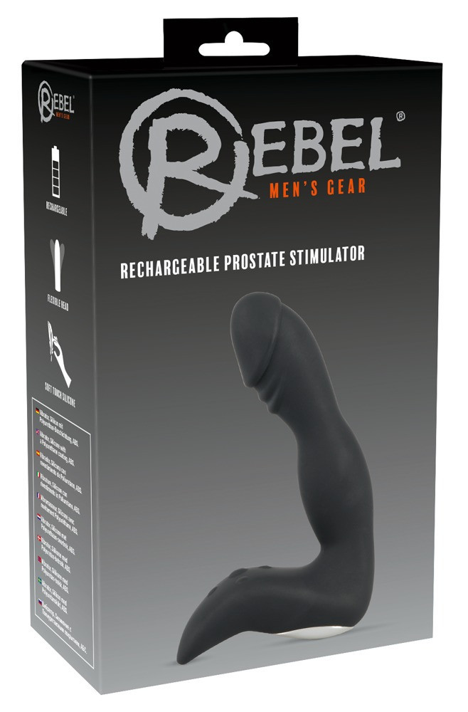 Rebel - dobíjecí vibrátor na penis (černý)