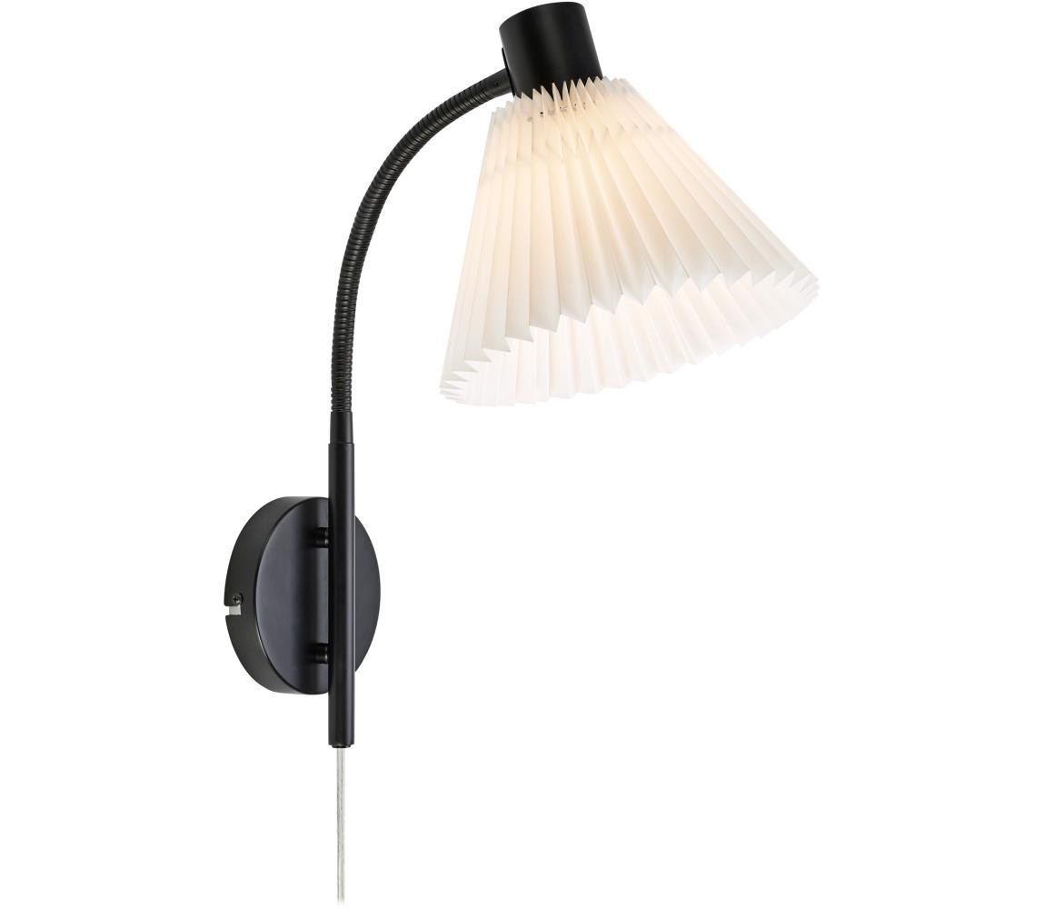 Markslöjd Markslöjd 108752 - Nástěnná lampa MIRA 1xE14/40W/230V černá/bílá