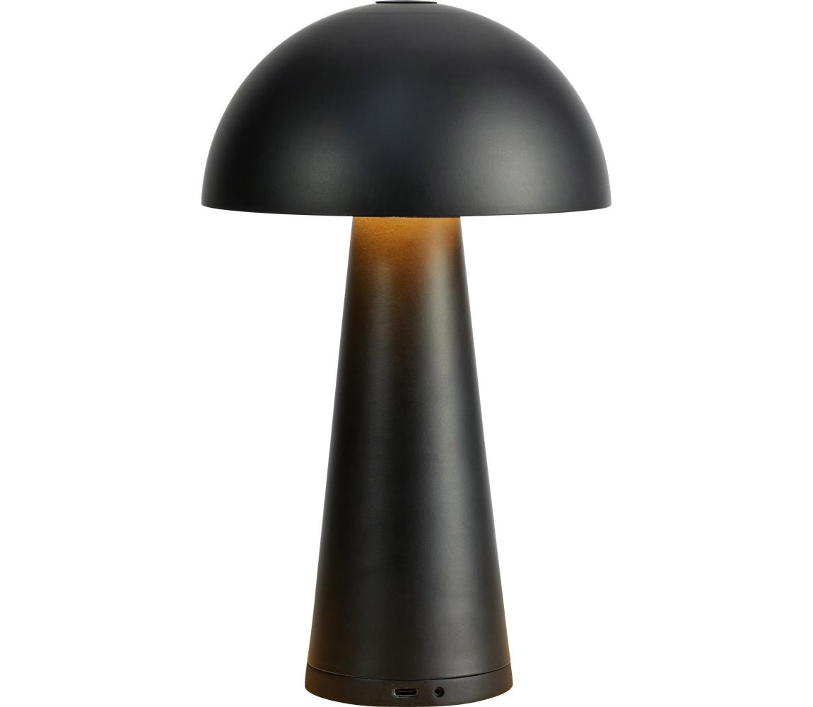 Markslöjd Markslöjd 108655 - LED Stmívatelná nabíjecí lampa FUNGI LED/1,5W/5V IP44 černá