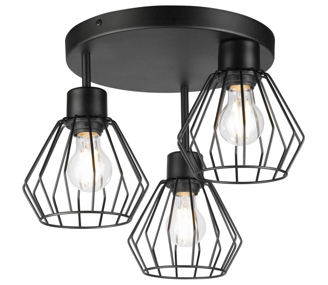 Přisazený lustr AUDREY 3xE27/60W/230V černá