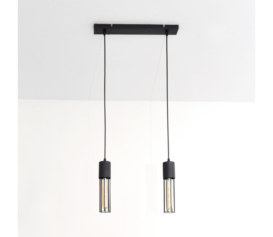 Lustr na lanku MELODY 2xE27/15W/230V černá