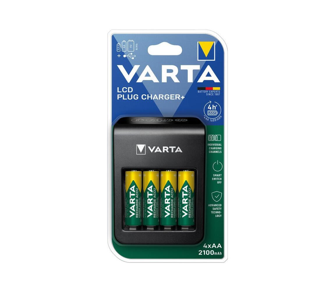 VARTA Varta 57687101441 - LCD Nabíječka baterií 4xAA/AAA 2100mAh 230V