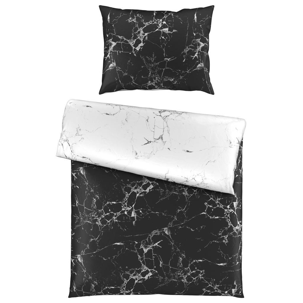 Esposa OBOUSTRANNÉ POVLEČENÍ, satén, černá, bílá, 140/200 cm