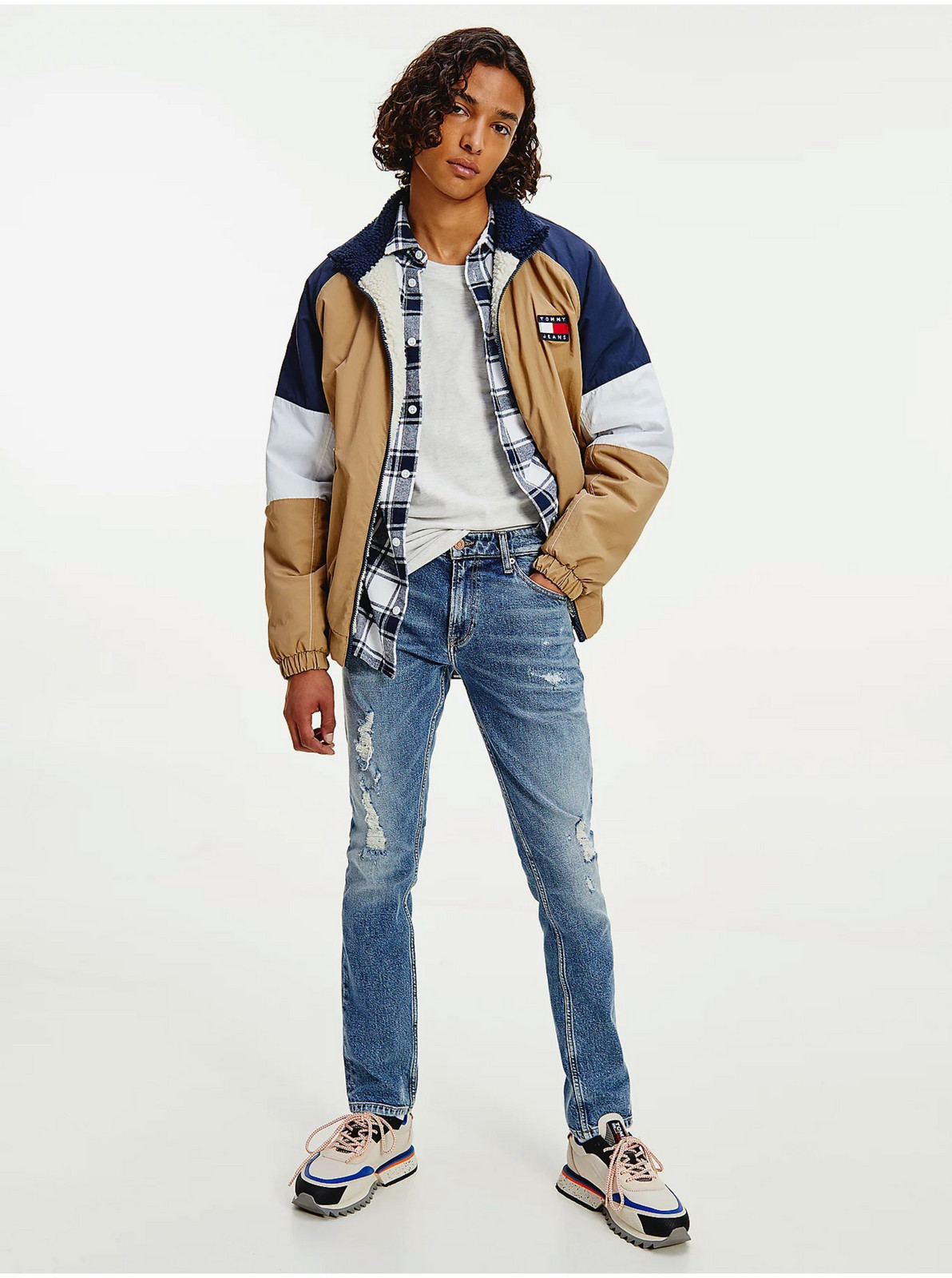 Modré pánské slim fit džíny Tommy Jeans - Pánské