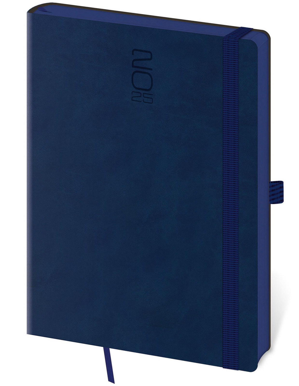 Týdenní kapesní diář Memory - tmavě modrý, s gumičkou