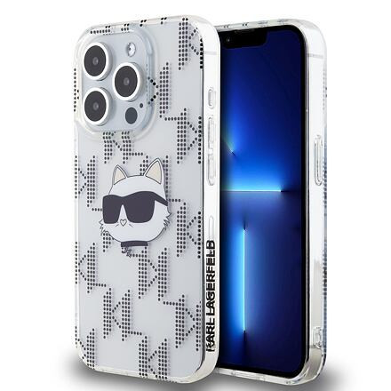 Karl Lagerfeld IML Electroplated Choupette Head Zadní Kryt pro iPhone 15 Pro Max Transparent KLHCP15XHKLPCHT