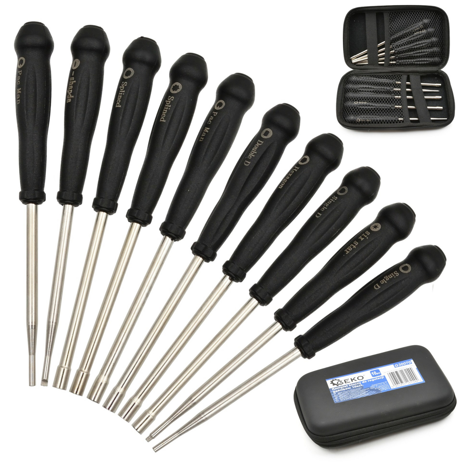 GEKO Klíče pro seřízení karburátorů, 10 ks