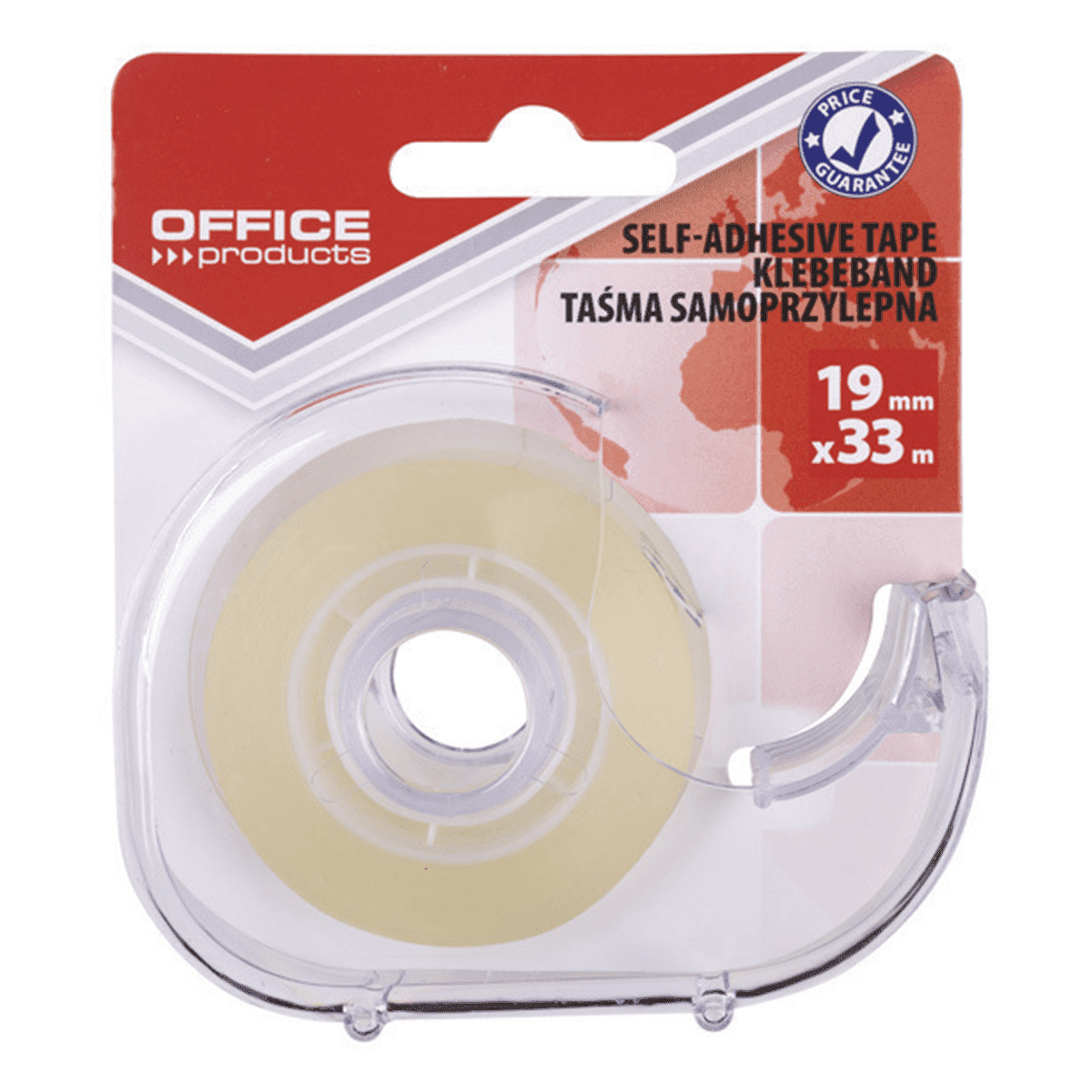 Office Products kancelářská páska s odvíječem, 19 mm x 33 m, transparentní - 18ks