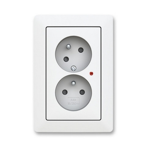 ABB Zoni dvojzásuvka matná bílá 5593T-C02357 240 s přepěťovou ochranou