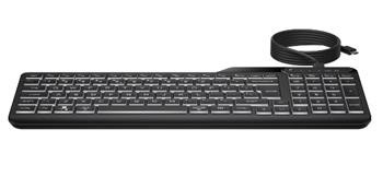 HP 405 Multi-Device Wired Backlit Keyboard CZ/SK, 7N7C1AA