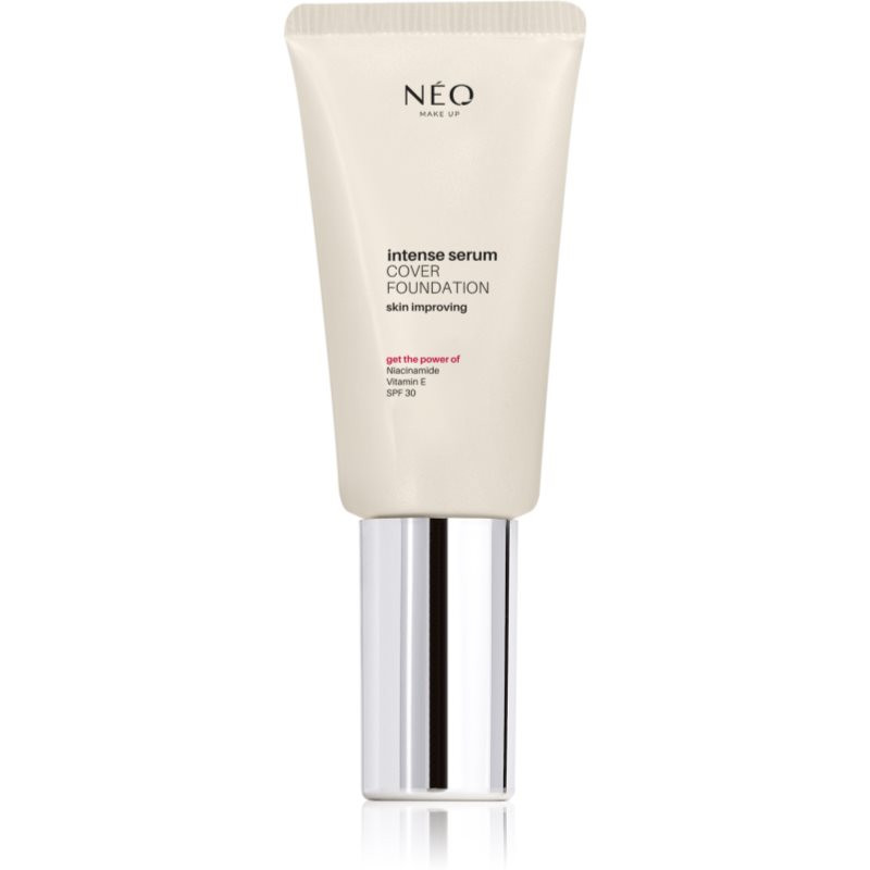 NEO MAKE UP Intense Serum Cover Foundation make-up pro přirozený vzhled SPF 30 odstín 00 Alabaster 30 ml