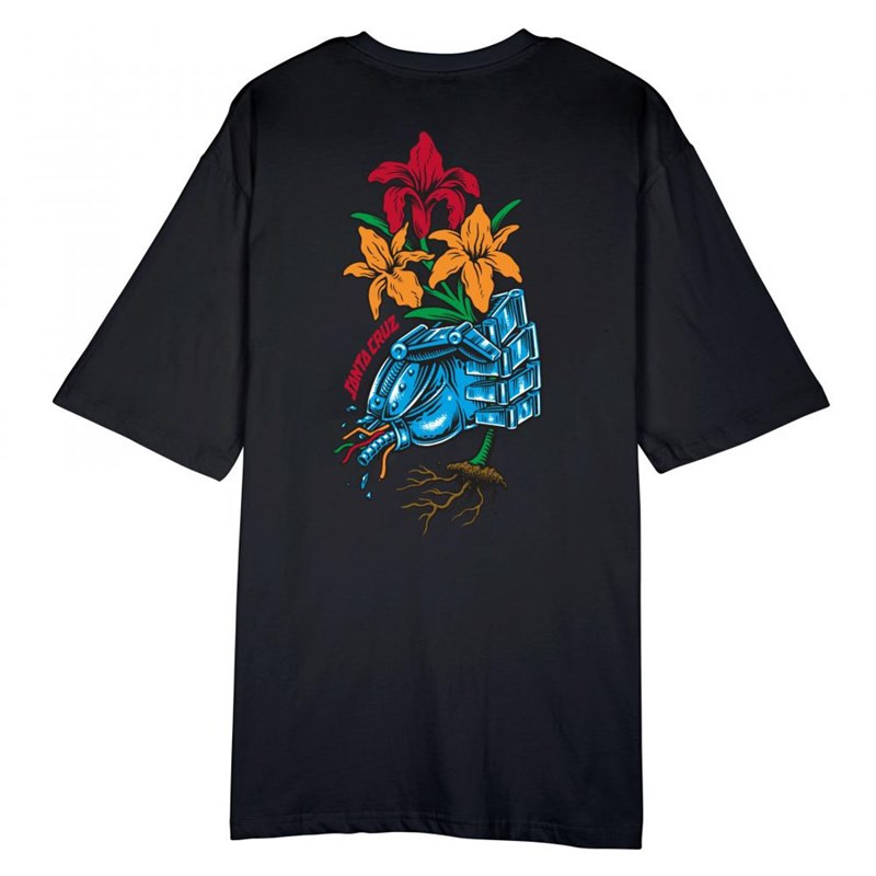 triko SANTA CRUZ - Wooten Bionic Oversized Black (BLACK)